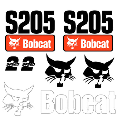 FITS S205 BOBCAT REPLACEMENT DECAL STICKER - OUTDOOR DURABLE LAMINATE